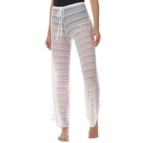 Jordan Taylor Sz Medium Beachwear Swim coverup Sheer  Pull-On Pants - Picture 5 of 8